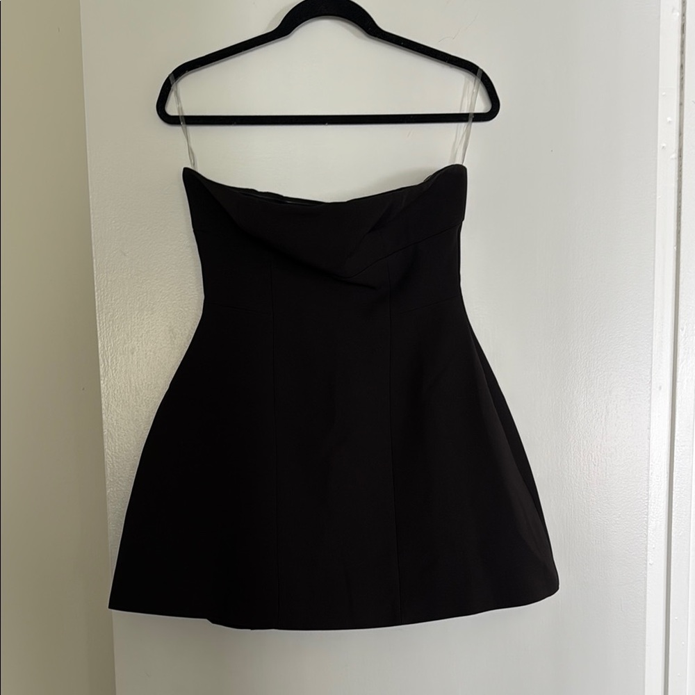 Black Strapless Mini Dress